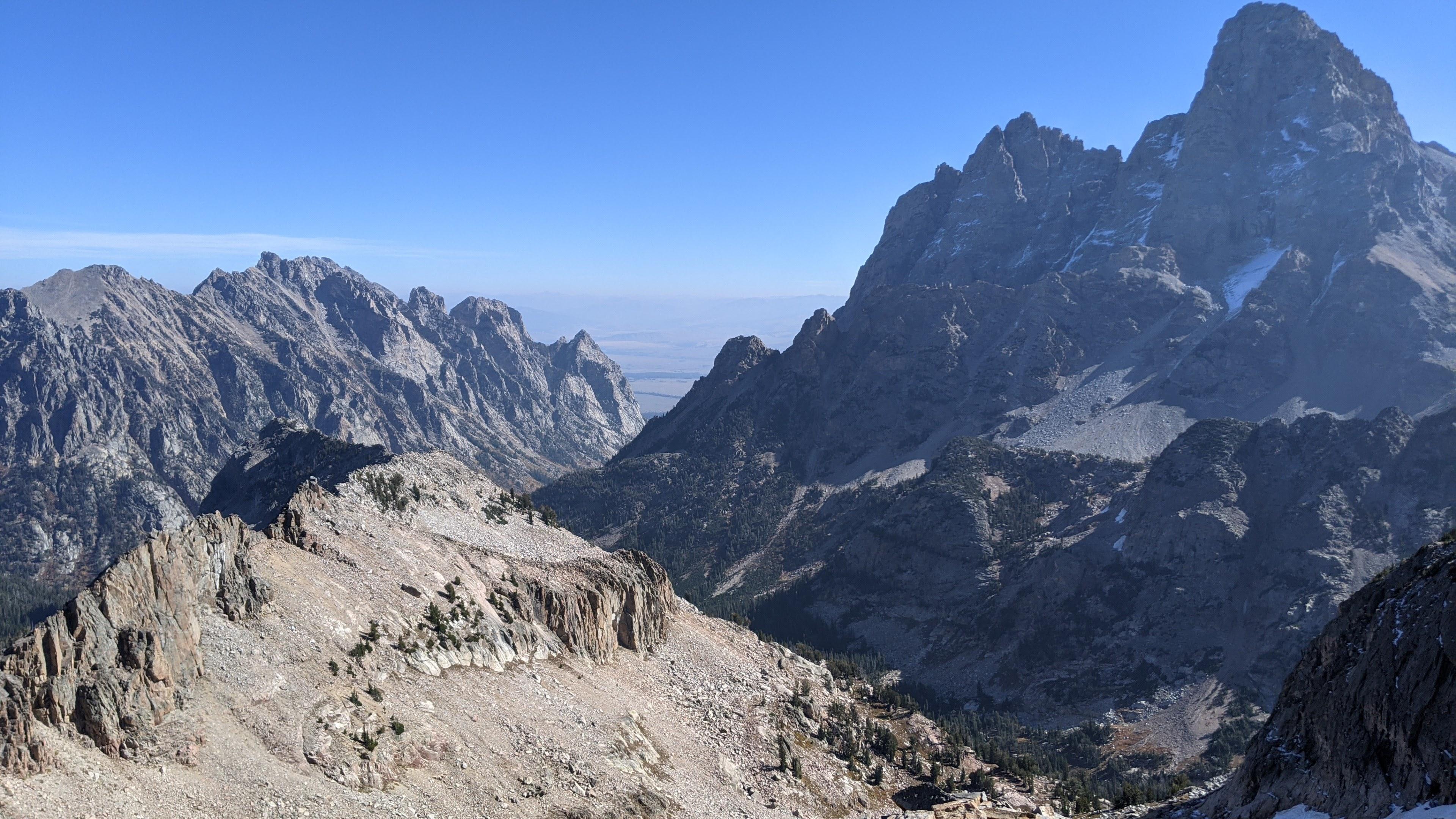 The Grand towering over Cascade Canyon