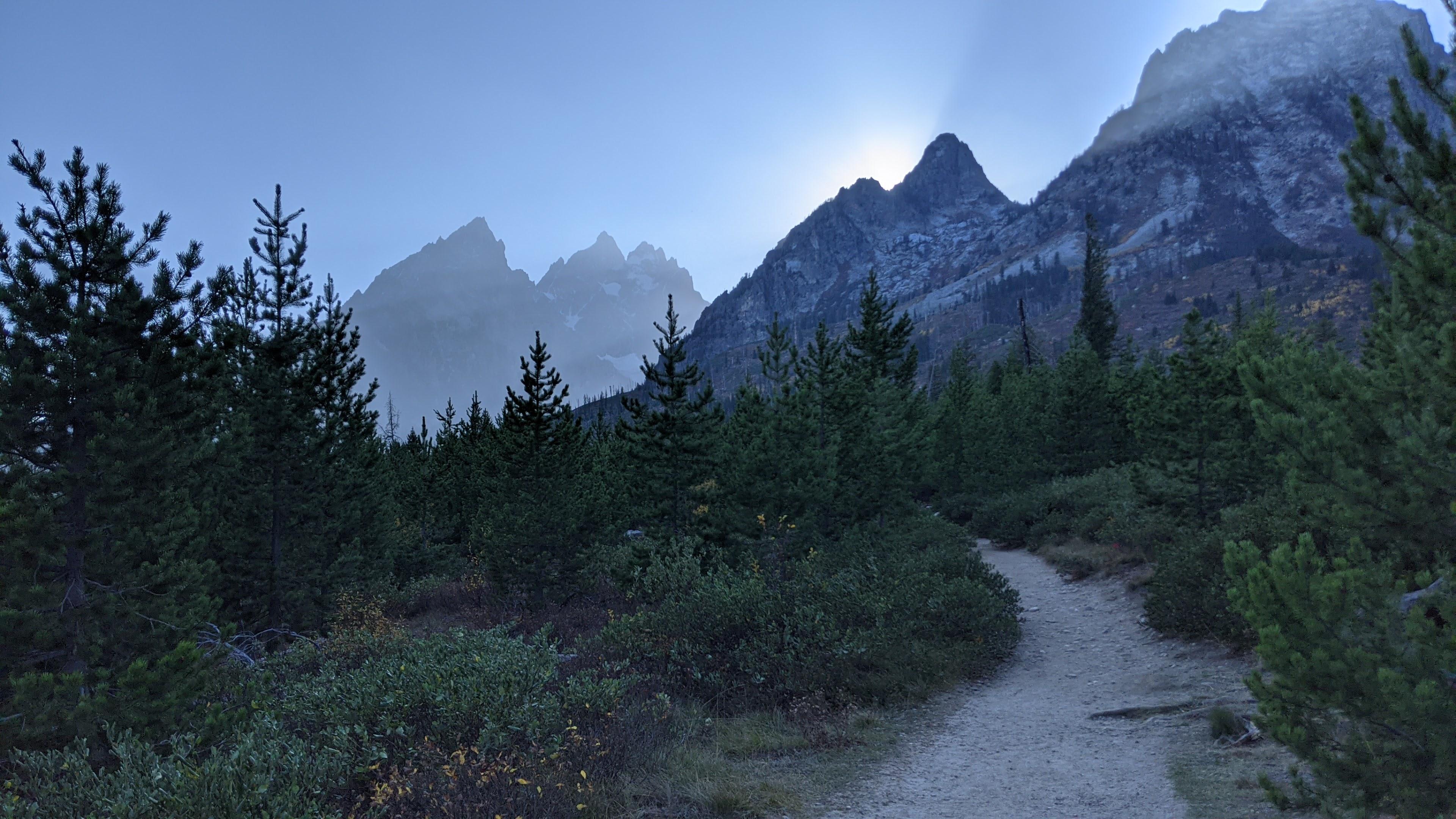 The Tetons showing off as I look back towards Cascade Canyon